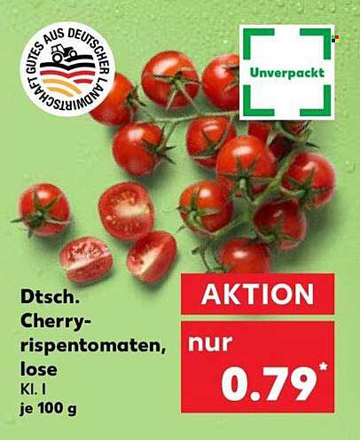 Dtsch. Cherry-Rispentomaten, lose, Kl. I, je 100 g