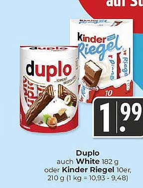 Duplo und Kinder Riegel – Süße Versuchung auf Angebot