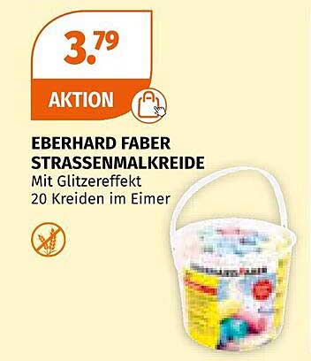 Eberhard Faber Straßenmalkreide mit Glitzereffekt – 20 Kreiden im Eimer