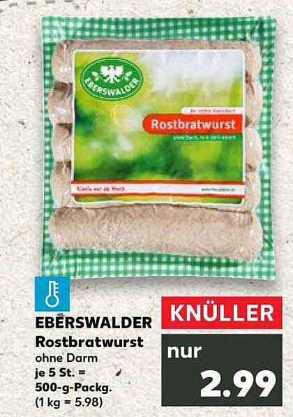 EBERSWALDER Rostbratwurst ohne Darm - 500-g-Packung