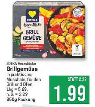EDEKA Herzstücke Grillgemüse in praktischer Aluschale