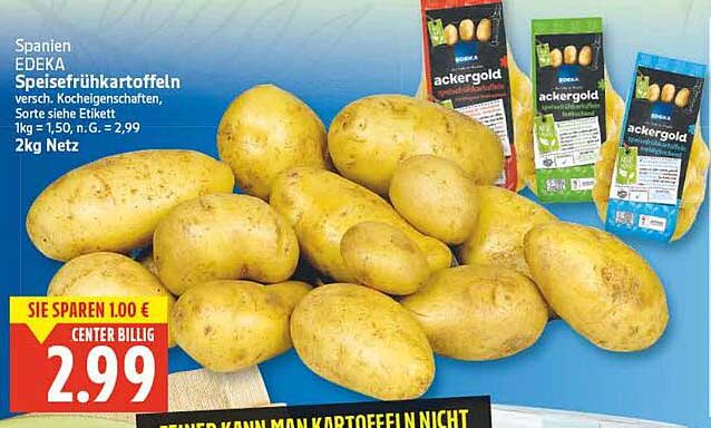 EDEKA Speisefrühkartoffeln 2kg Netz