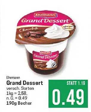 Ehmann Grand Dessert, verschiedene Sorten