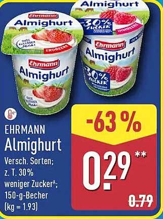 Ehrmann Almighurt 150 g Becher, verschiedene Sorten - jetzt zum Sparpreis!