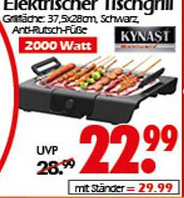 Elektrischer Tischgrill von Kynast - 2000 Watt