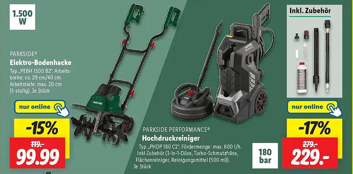 Elektro-Bodenhacke - PARKSIDE® - 1500 W