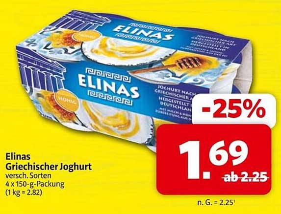 Elinas Griechischer Joghurt - Verschiedene Sorten