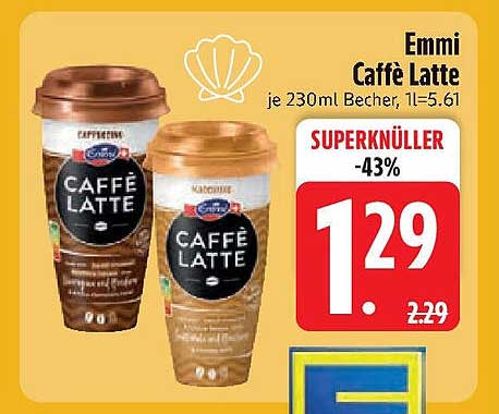 Emmi Caffè Latte, je 230ml Becher, nur für kurze Zeit verfügbar!