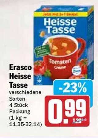 Erasco Heisse Tasse - Tomatencreme (4 Stück Packung)