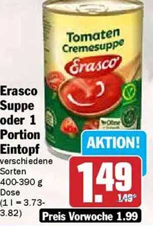 Erasco Tomatensuppe 400-390 g Dose