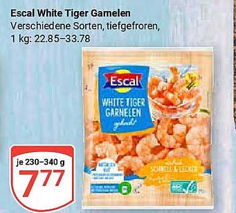 Escal White Tiger Garnelen