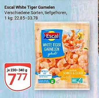 Escal White Tiger Garnelen