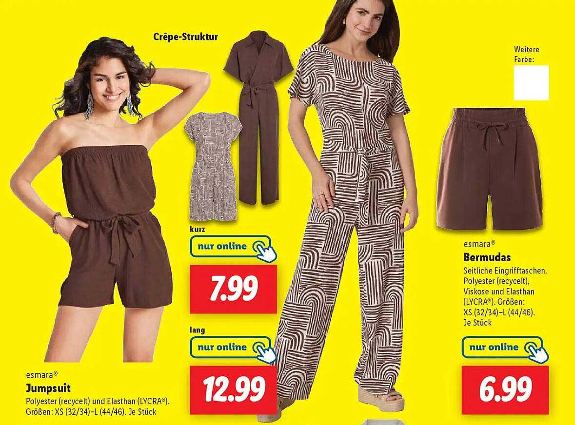 esmará® Jumpsuit - Kurz und Lange Varianten