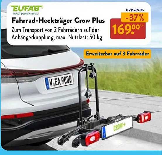 Fahrrad-Heckträger Crow Plus