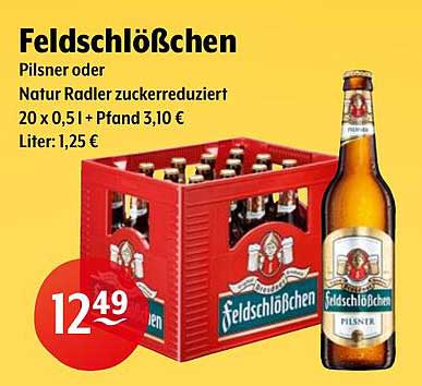 Feldschlößchen Pilsner oder Natur Radler zuckerreduziert 20 x 0,5 l