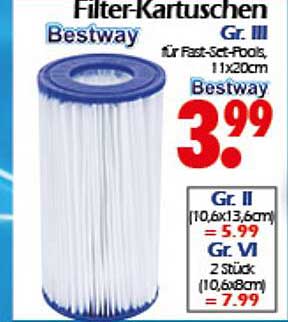 Filter-Kartuschen Bestway Gr. III für Fast Set Pools