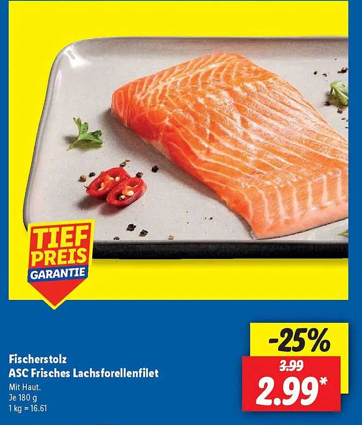 Fischerstolz ASC Frisches Lachsforellenfilet 180 g
