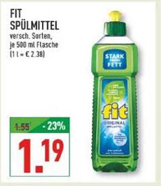 FIT Spülmittel - Verschiedene Sorten, je 500 ml Flasche