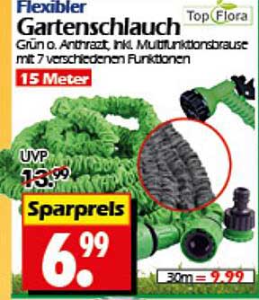 Flexibler Gartenschlauch 15 Meter - Top Flora
