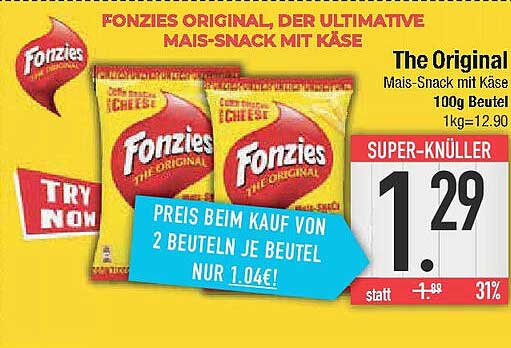 Fonzie's Original - Der ultimative Mais-Snack mit Käse