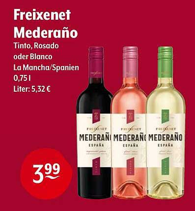 Freixenet Mederano Tinto, Rosado oder Blanco 0,75 l