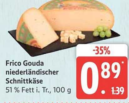 Frico Gouda niederländischer Schnittkäse 51% Fett i. Tr., 100 g