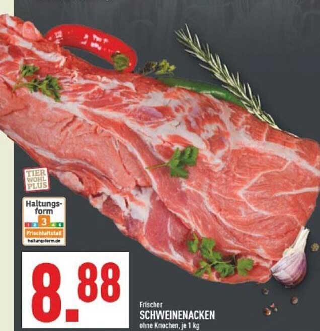 Frischer Schweinenacken ohne Knochen, je 1 kg