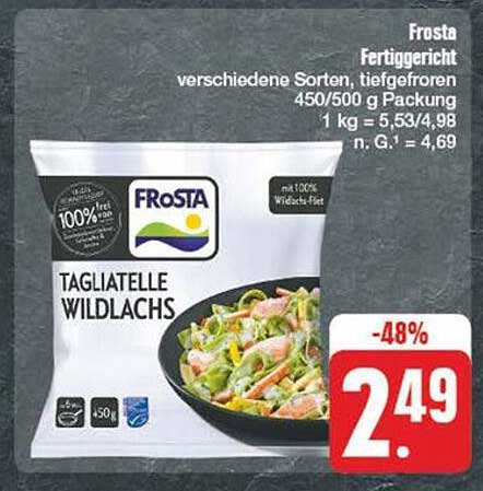 Frosta Tagiatelle Wildlachs, 450/500 g Packung