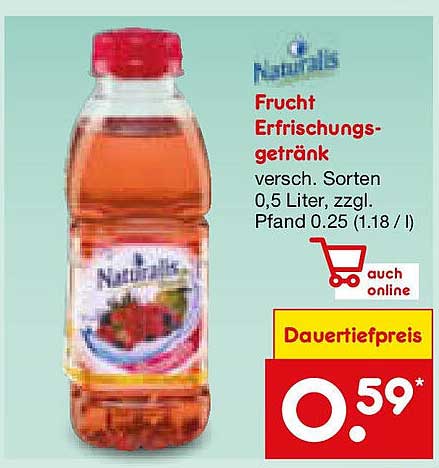 Frucht Erfrischungsgetränk - Verschiedene Sorten 0,5 Liter