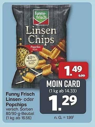 Funny Frisch Linsen-Chips Paprika 80/90-g Beutel