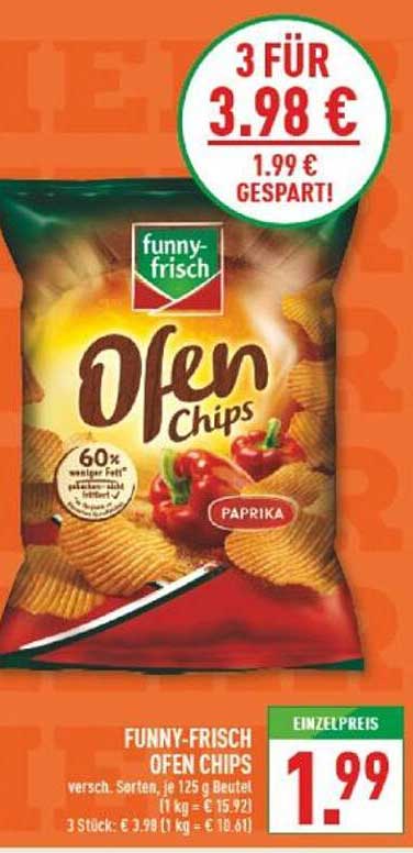 Funny-Frisch Ofen Chips - Paprika 125 g
