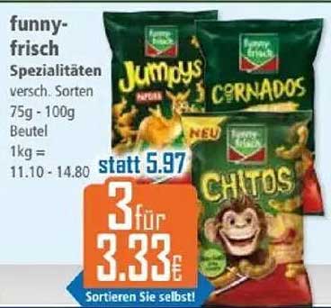 funny-frisch Spezialitäten - 3 für 3,33 €