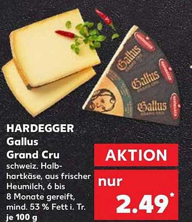 Gallus Grand Cru - Halb-Hartkäse aus der Schweiz
