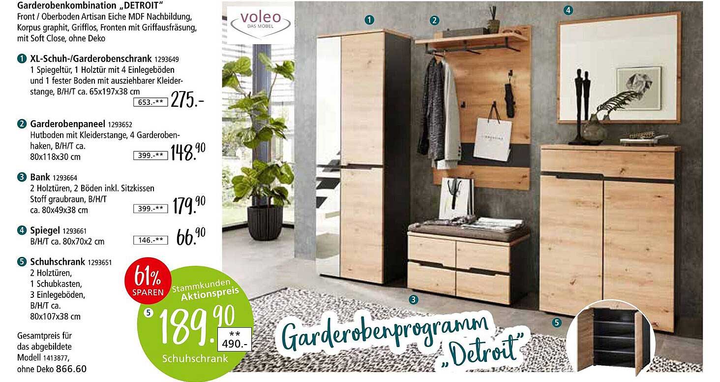 Garderobenprogramm "Detroit"