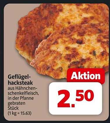 Geflügelhacksteak aus Hähnchenschenkel Fleisch, in der Pfanne gebraten