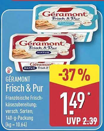 GÉRAMONT Frisch & Pur - Französische Frischkäsezubereitung