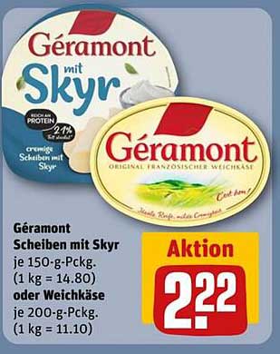 Géramont Scheiben mit Skyr oder Weichkäse