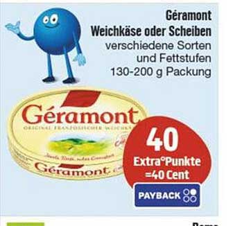 Géramont Weichkäse oder Scheiben – verschiedene Sorten und Fettstufen 130-200 g Packung