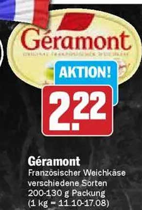 Géramont Weichkäse - Verschiedene Sorten im Angebot