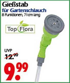 Gießstab für Gartenschlauch - 8 Funktionen, 71 cm lang