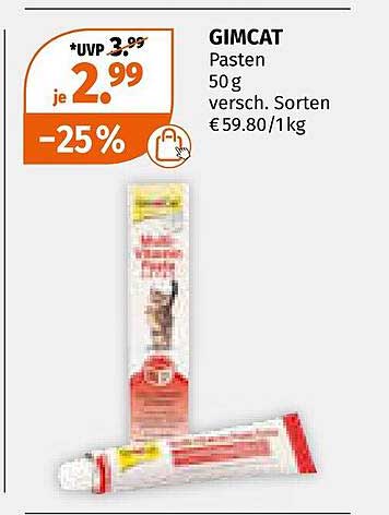 GIMCAT Pasten 50 g - Verschiedene Sorten zum Sonderpreis