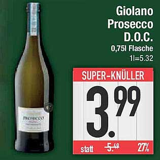 Giolano Prosecco D.O.C. 0,75L Flasche