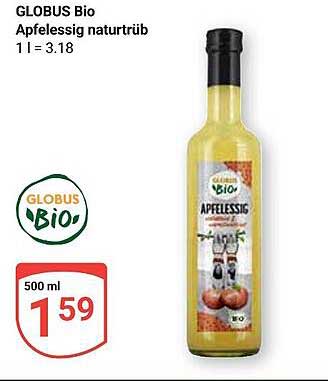 GLOBUS Bio Apfelessig naturtrüb 500 ml