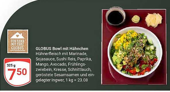 GLOBUS Bowl mit Hähnchen