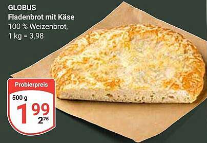 Globus Fladenbrot mit Käse - Probierpreis