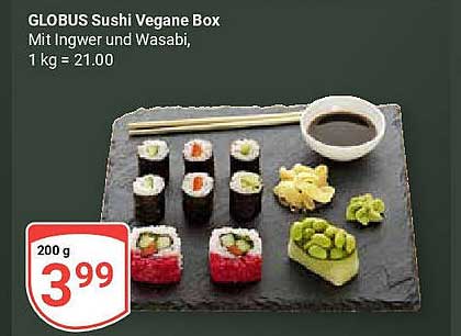 GLOBUS Sushi Vegane Box