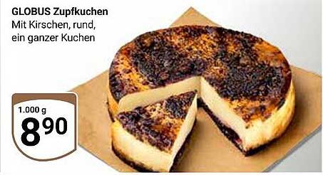 GLOBUS Zupfkuchen mit Kirschen, rund, ein ganzer Kuchen