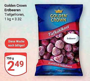 Golden Crown Erdbeeren Tiefgefroren, 750 g