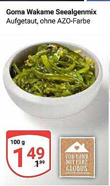 Goma Wakame Seealgenmix - Aufgetaut, ohne AZO-Farbe