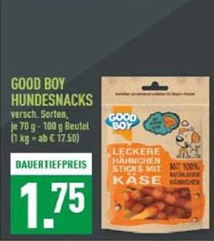 GOOD BOY HUNDENSNACKS - Leckere Hähnchen Sticks mit Käse